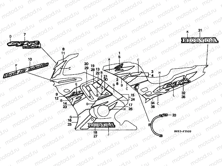 F-35-9 STRIP (CBR600FT)