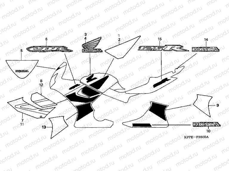 F-35 SIGN / STRIP (CBR125R / RW5 / RW6)