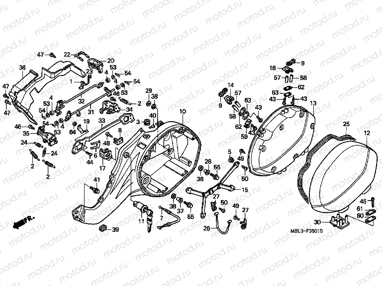 F-36-1 B. SADDLE BAG (NT650VW / X / Y / 1)