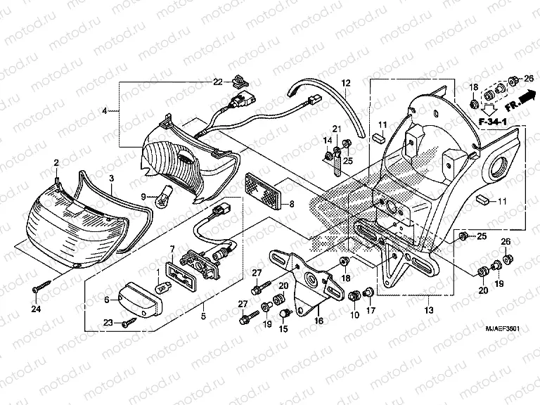 F-36-1 REAR LAMP (VT750C2B / C2S)