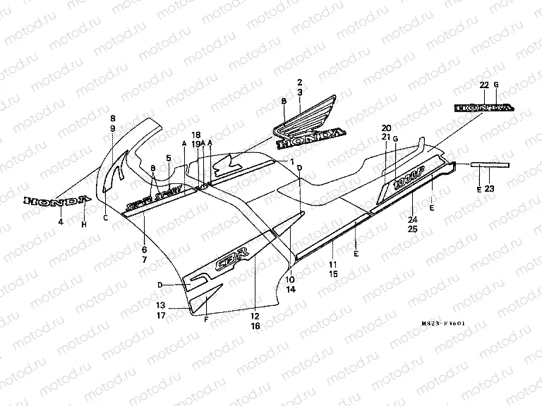 F-36-1 STRIP (CBR1000FM)