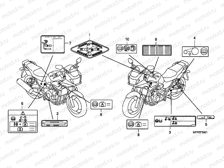 F-36-1 WARNING LABEL (CB1300SA)