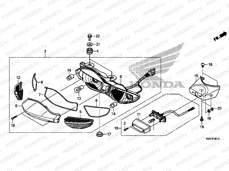 F-36-10 REAR COMBINATION LAMP