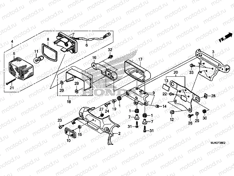 F-36-2 REAR LAMP (VT750S)