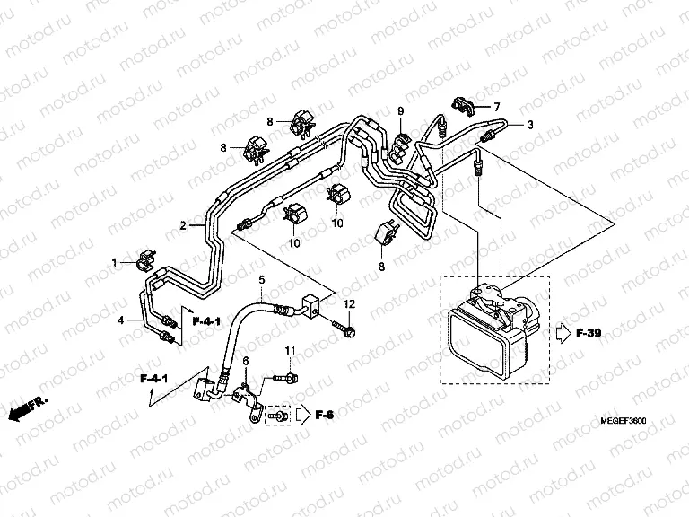 F-36 FRONT BRAKE HOSE