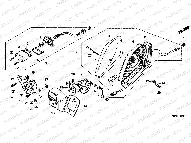 F-36 REAR LAMP (VT750C / CA / CS)