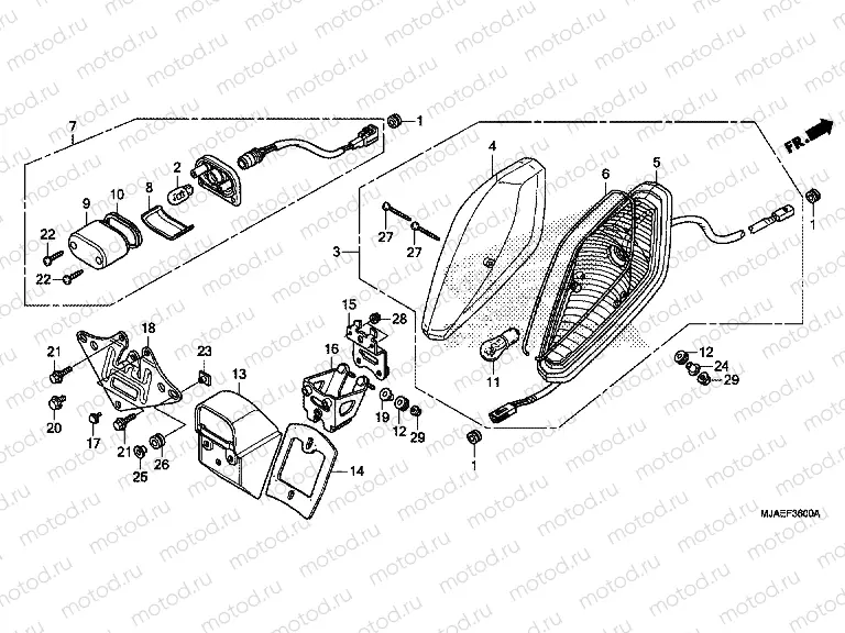 F-36 REAR LAMP (VT750CS / C)