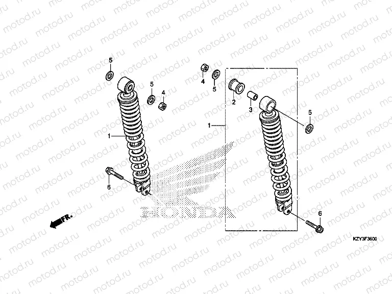 F-36 REAR SHOCK ABSORBER