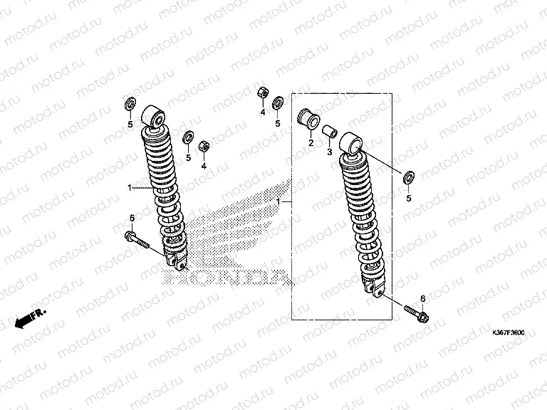 F-36 REAR SHOCK ABSORBER