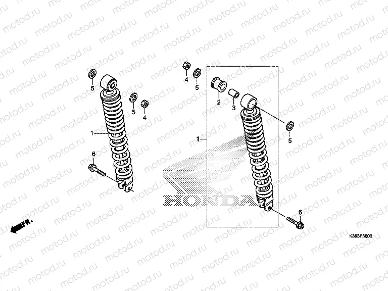 F-36 REAR SHOCK ABSORBER