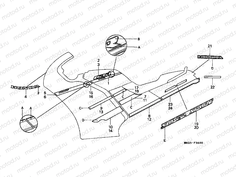 F-36 STRIP (CBR1000FL)