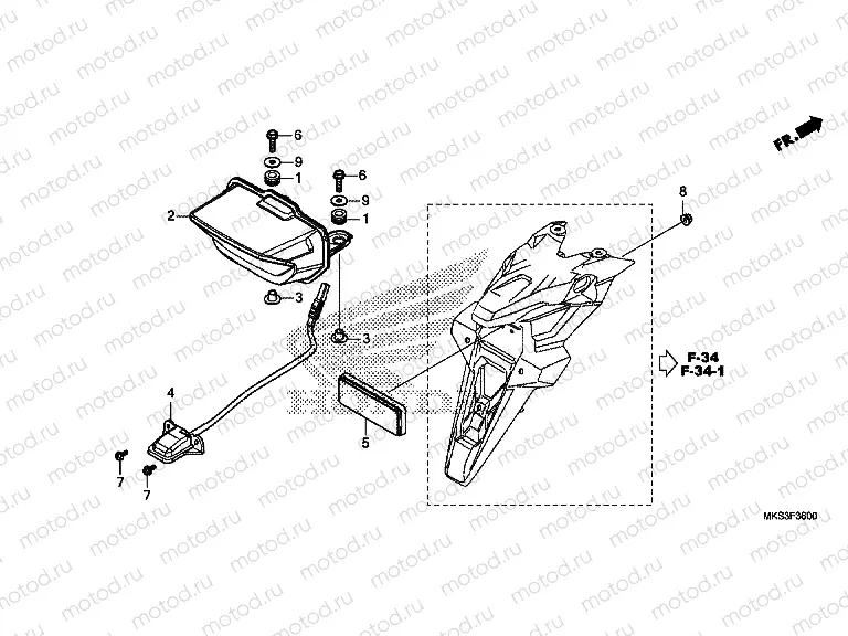 F-36 TAILLIGHT & LICENSE LIGHT