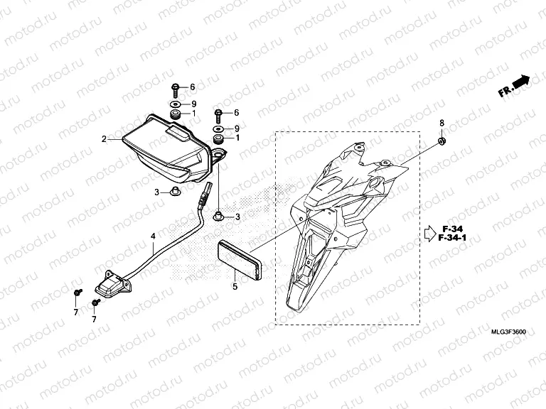 F-36 TAILLIGHT & LICENSE LIGHT