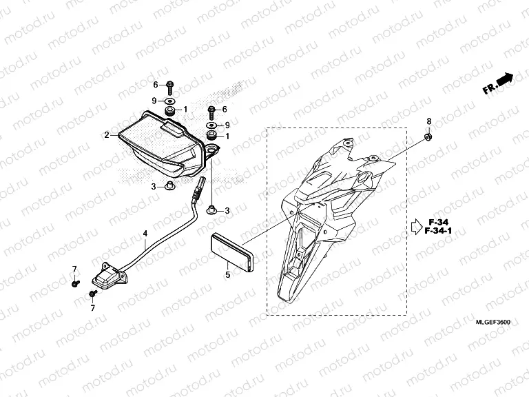 F-36 TAILLIGHT/LICENSE LIGHT
