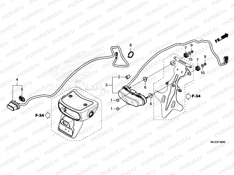 F-36 TAILLIGHT/LICENSE LIGHT