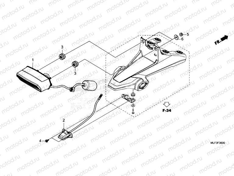 F-36 TAILLIGHT/LICENSE LIGHT