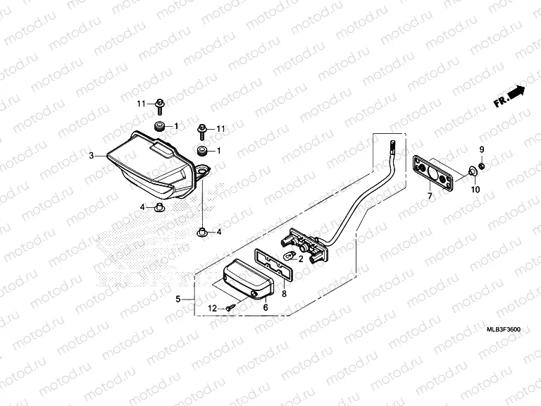 F-36 TAILLIGHT/LICENSE LIGHT
