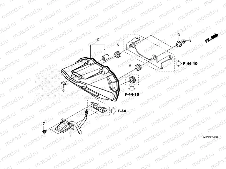 F-36 TAILLIGHT/LICENSE LIGHT