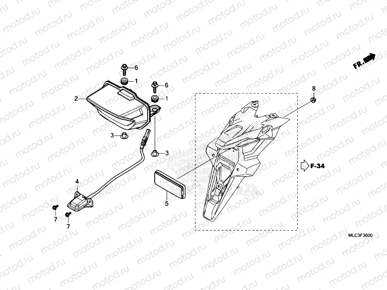 F-36 TAILLIGHT/LICENSE LIGHT