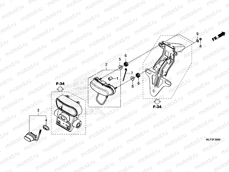 F-36 TAILLIGHT/LICENSE LIGHT