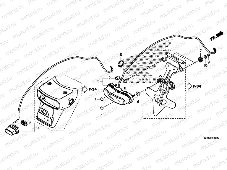F-36 TAILLIGHT/LICENSE LIGHT