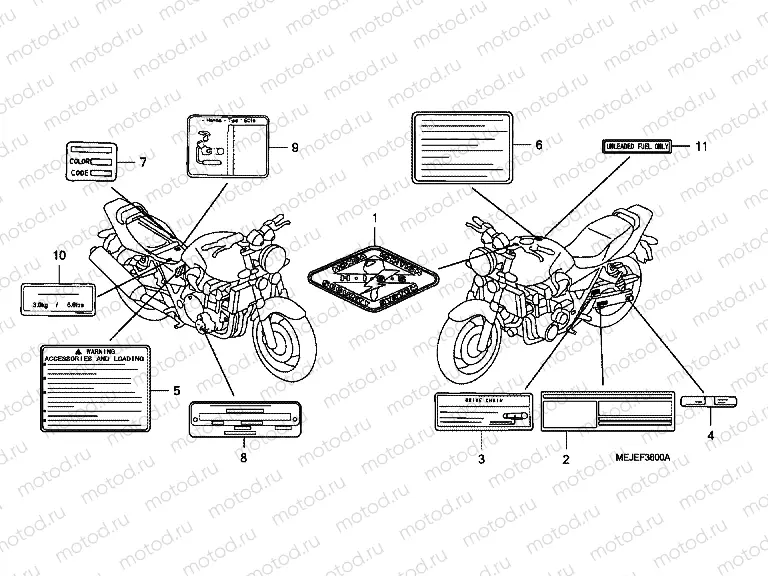 F-36 WARNING LABEL (CB1300 / A)