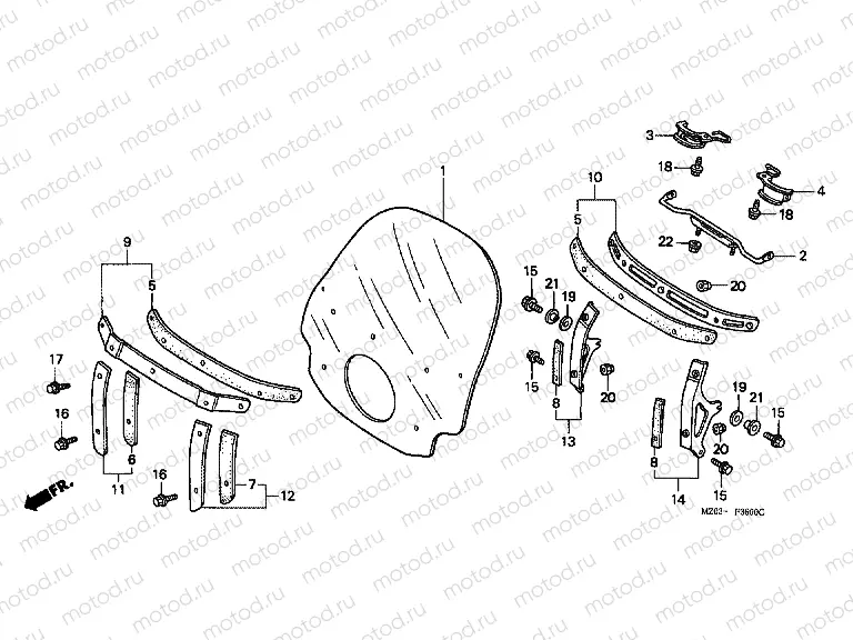 F-36 WINDSCREEN (GL1500CT)