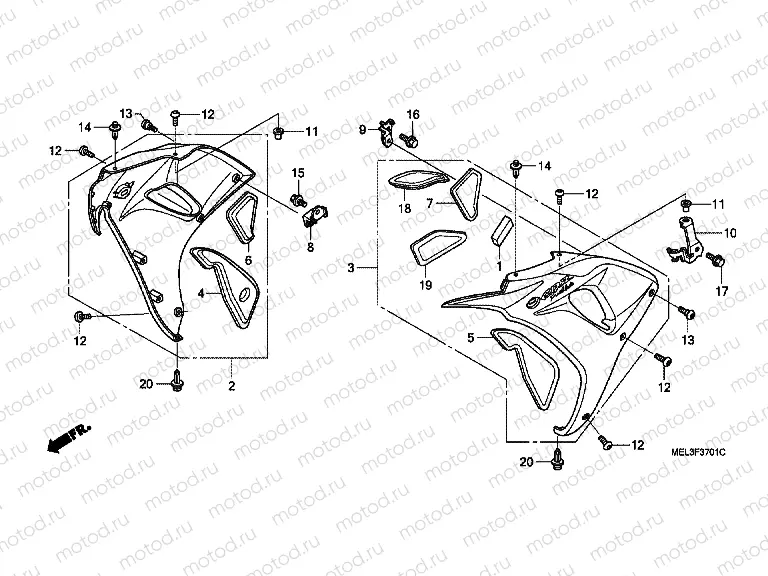 F-37-1 CENTRAL ENGINE HOUSING (CBR1000RR6 / 7)