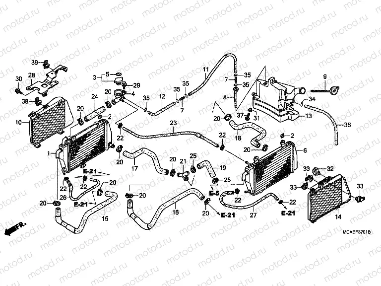 F-37-1 RADIATOR (GL1800C / D / E / F / G / H)