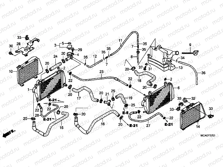 F-37-1 RADIATOR (GL1800C/D/E/F)