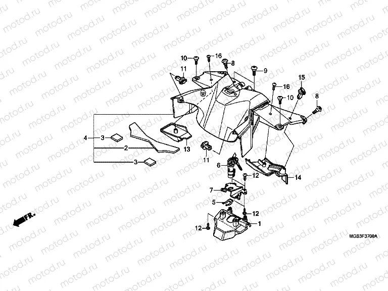 F-37 CENTER COVER