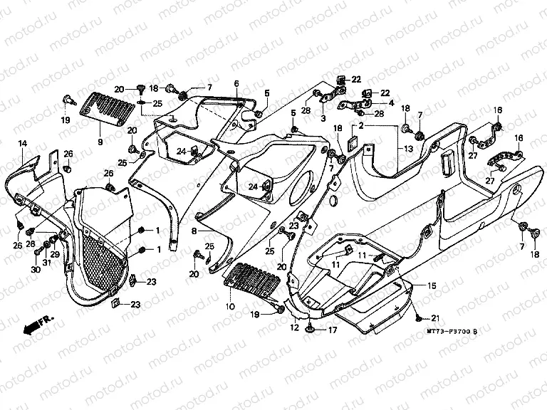 F-37 CENTER ENGINE / LOWER ENGINE