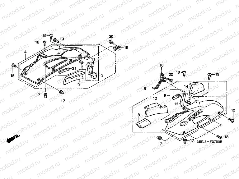 F-37 CENTRAL ENGINE HOUSING (CBR1000RR4 / 5)