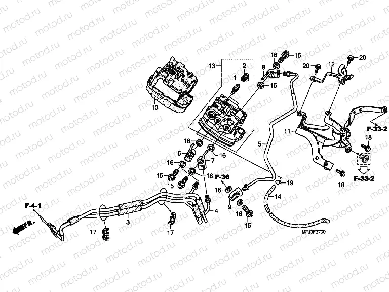 F-37 FRONT VALVE UNIT (CBR600RA)