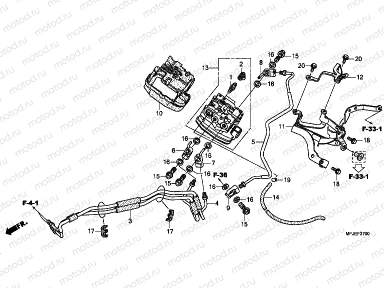 F-37 FRONT VALVE UNIT (CBR600RA)