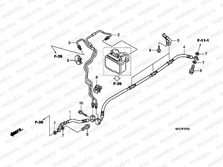 F-37 REAR BRAKE HOSE