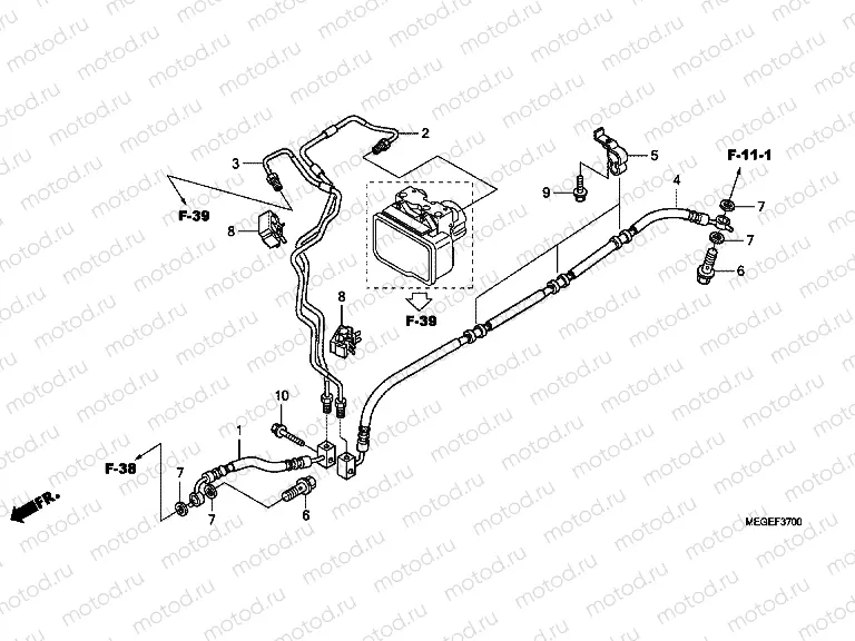 F-37 REAR BRAKE HOSE