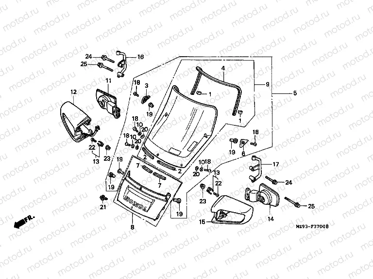 F-37 WINDSCREEN (ST1100PP)
