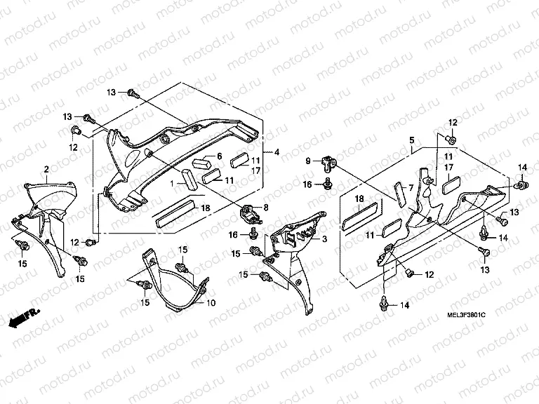 F-38-1 LOWER ENGINE HOUSING (CBR1000RR6 / 7)