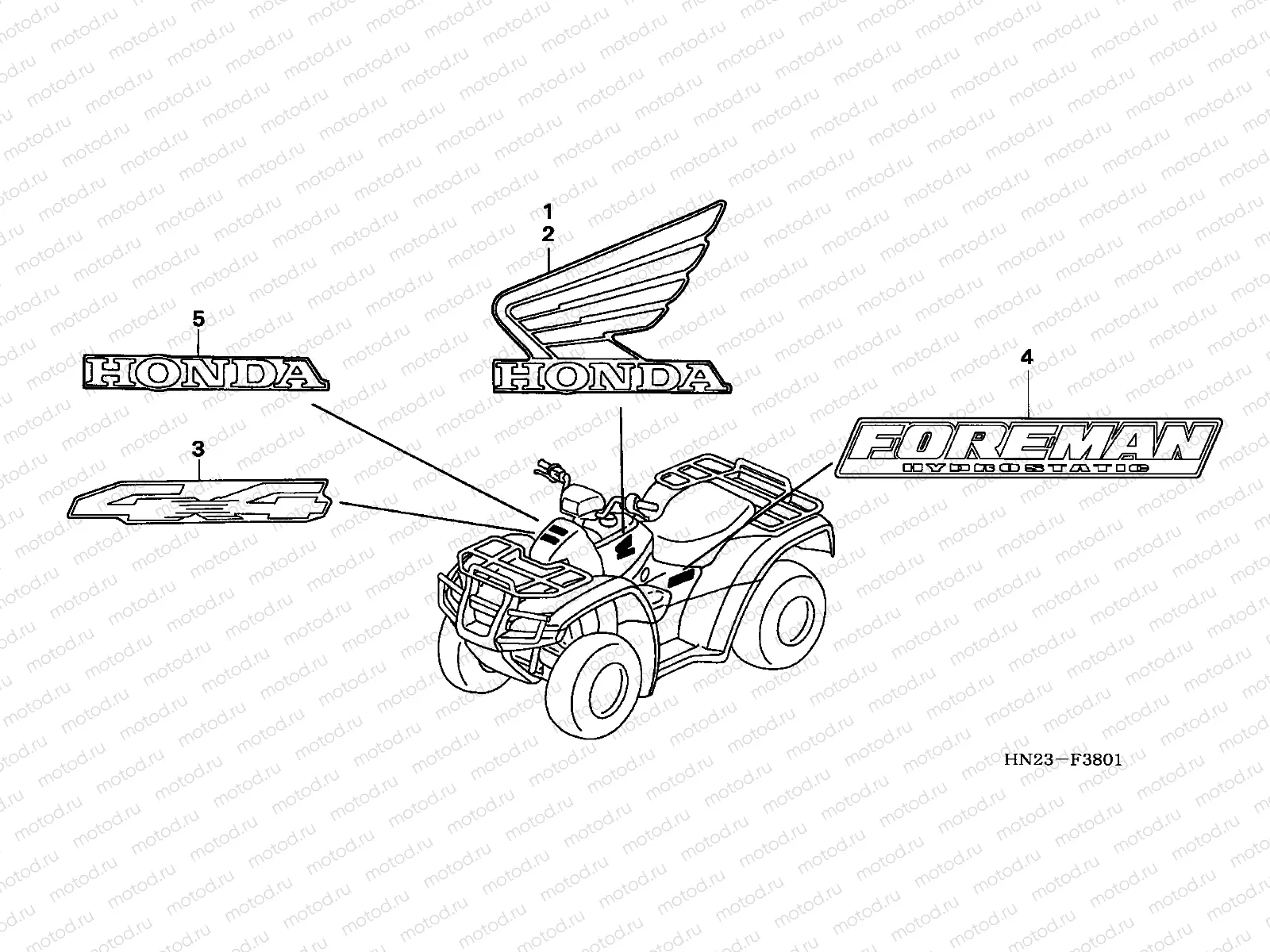 F-38-1 MARK (TRX500FA5/6/7/8)