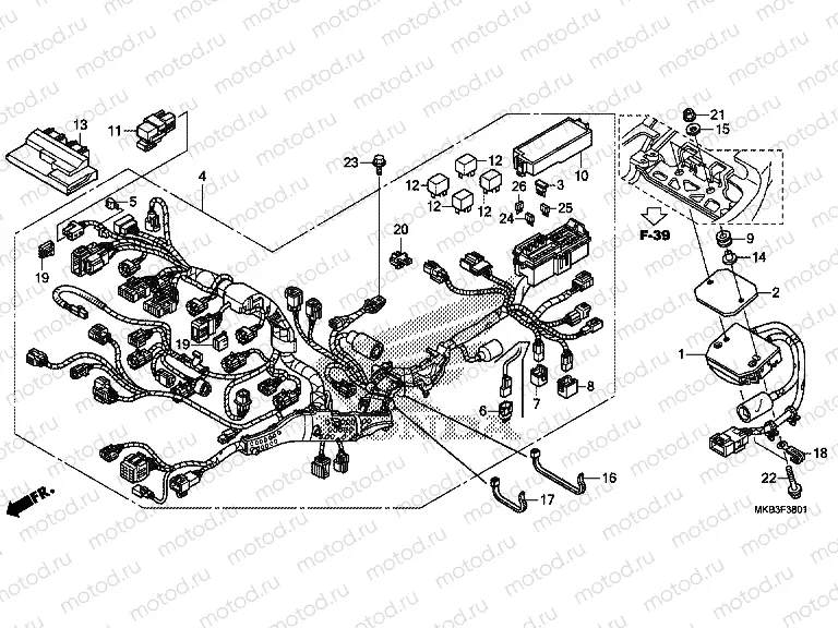 F-38-1 WIRE HARNESS (CBR1000RA / SA)