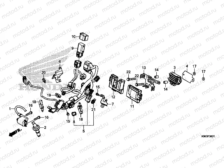 F-38-1 WIRE HARNESS (CRF250RK/CRF250RXK)