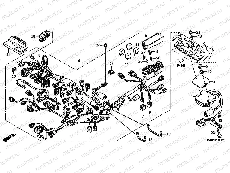 F-38-1 WIRING HARNESS (CBR1000RA / SA)