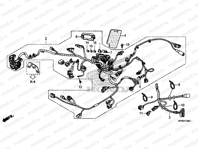 F-38-1 WIRING HARNESS (VT1300CXA)