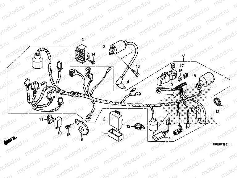 F-38-1 WIRING HARNESS (XR125LK / XL125LK)