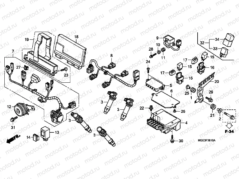 F-38-10 ADDITIONAL WIRING HARNESS