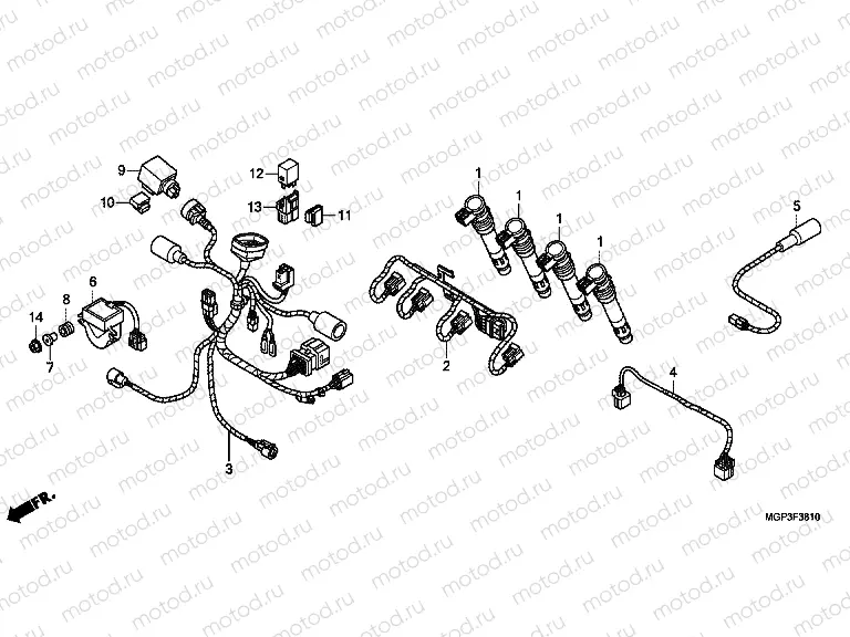 F-38-10 ADDITIONAL WIRING HARNESS (CBR1000RR / S)