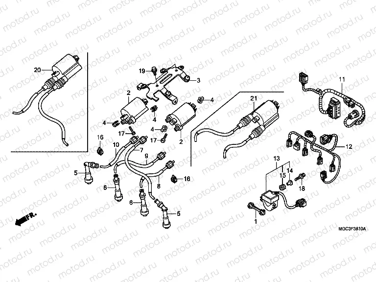 F-38-10 ADDITIONAL WIRING HARNESS / IGNITION COIL
