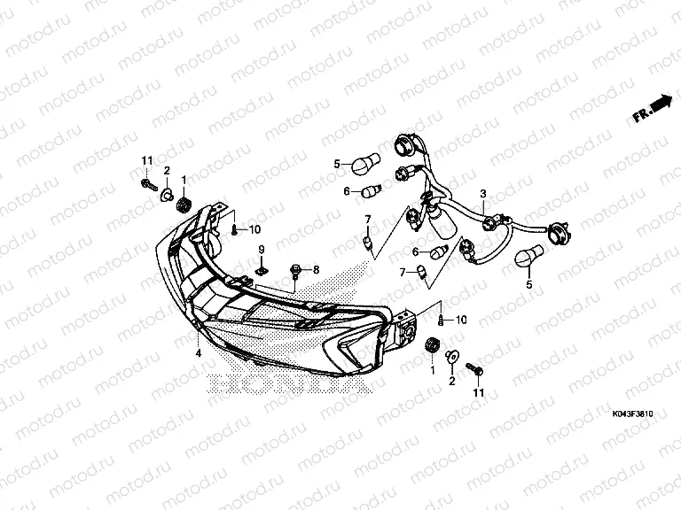 F-38-10 REAR COMBINATION LAMP
