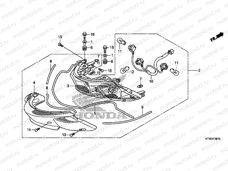 F-38-10 REAR COMBINATION LAMP